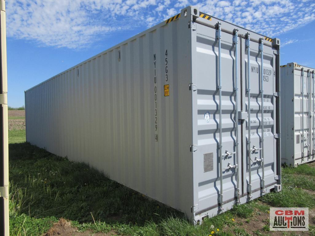 2024 40' Cargo Shipping Container 4-92" Double Doors On The Side And Rear Doors, One Trip Use