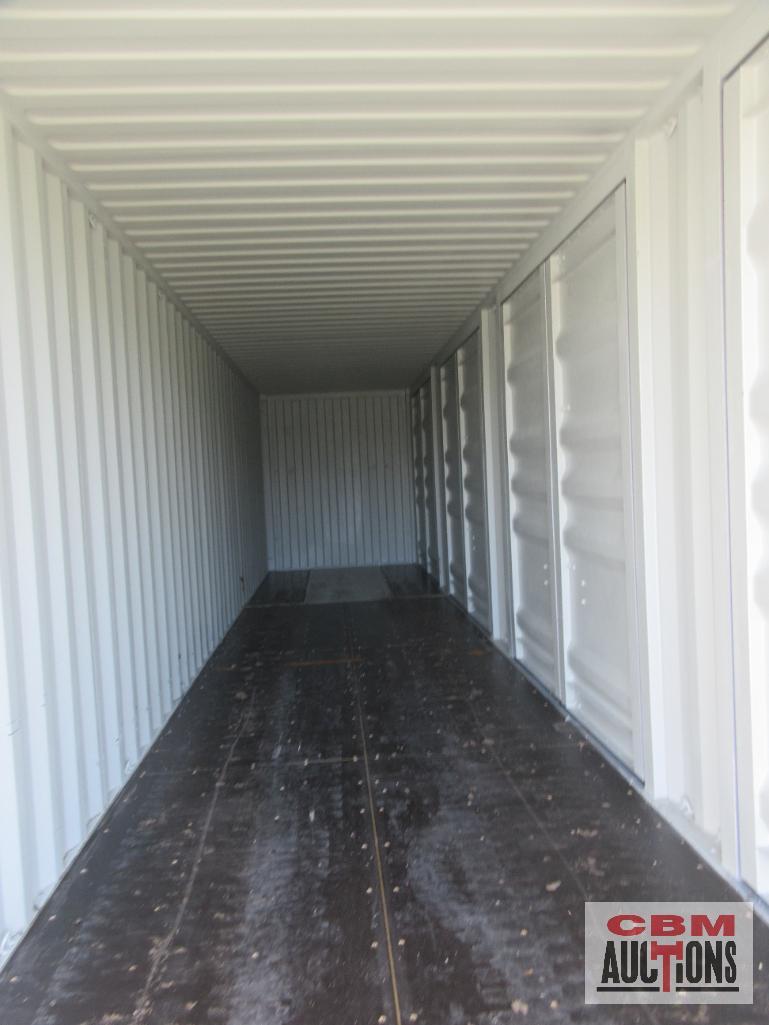 2024 40' Cargo Shipping Container 4-92" Double Doors On The Side And Rear Doors, One Trip Use