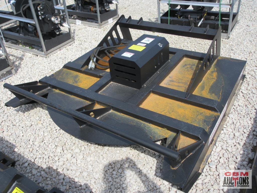 JCT 72" Skid Steer Brush Cutter Mower With Hoses & Couplers 6' Wide Deck Built With 7 Gauge Steel.