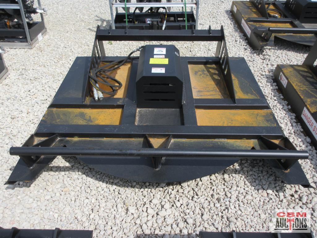 JCT 72" Skid Steer Brush Cutter Mower With Hoses & Couplers 6' Wide Deck Built With 7 Gauge Steel.