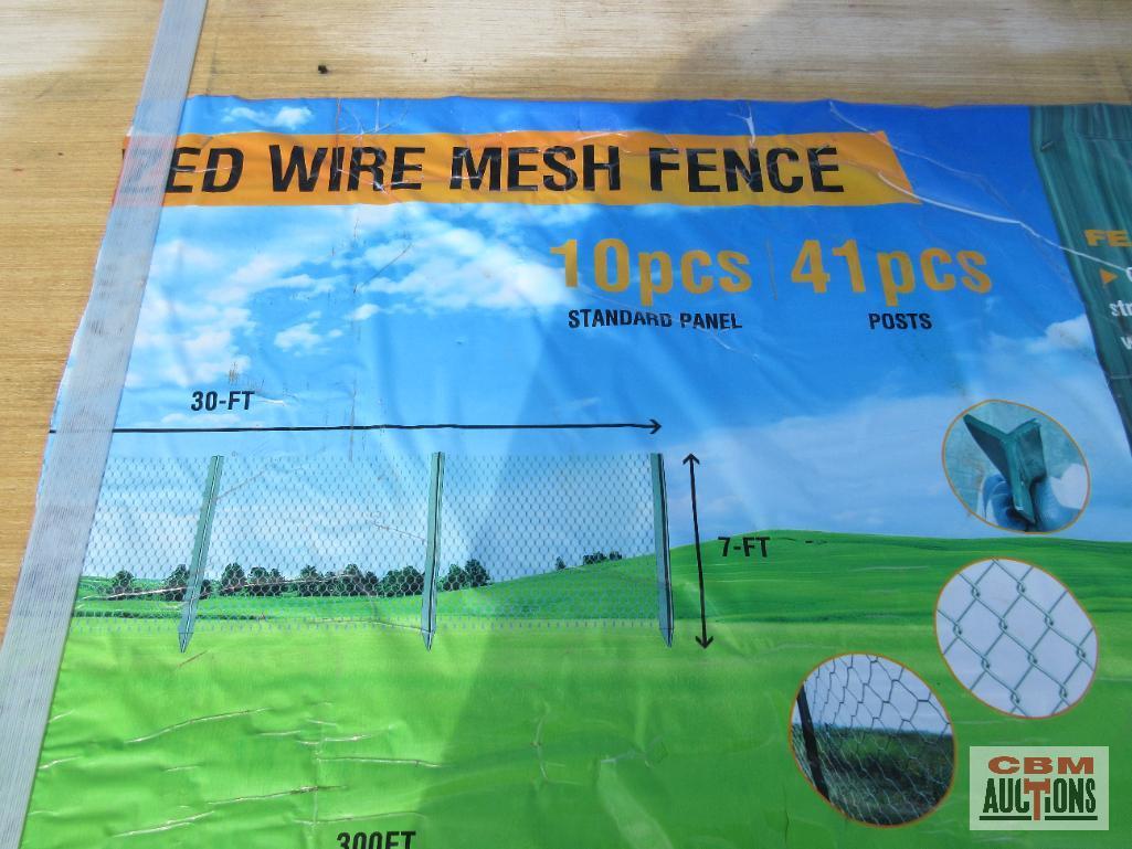 Diggit Galvanized 6' Chain Link Wire Mesh Fence 300' Of Fence & 41 Steel Posts *2