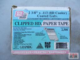 Grip Rite GRSPDG Framing Nails 2-3/8" x .113" 8D Cooler, Coated Galvanized, Clipped HD, Paper Tape,
