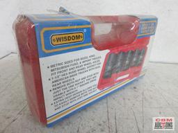 Wisdom 11-IS51-2 5Pc 1" Budd Socket Set (41mm, 1-1/2", 38mm,25mm, 33mm) w/ Molded Storage Case