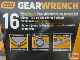 Gearwrench...9602N 16pc Metric Reversible Ratcheting Wrench Set (8mm-25mm) w/...Storage Rack...