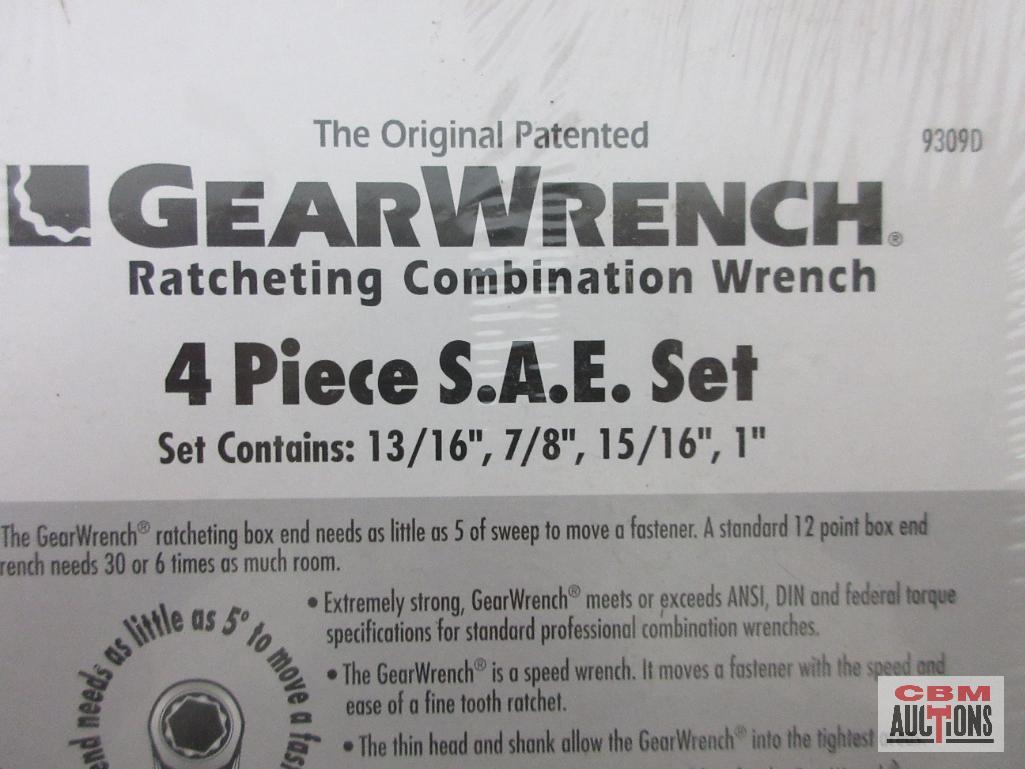 Gearwrench 93090 4pc SAE Ratcheting Combination Wrench Set (13/16" - 1")