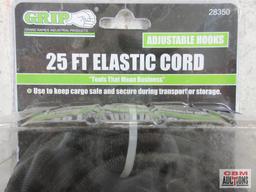Grip 28350 25FT Elastic Cord w/ Adjustable Hooks - Set of 2