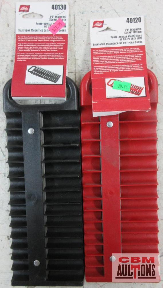 Lisle 40120 1/4" Magnetic Socket Holder - Red... Lisle 40130 1/4" Magnetic Socket Holder - Black...