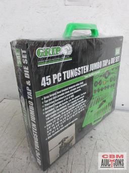 Grip 53300 45pc SAE Tungsten Jumbo Tap & Die Set w/ Molded Storage Case...