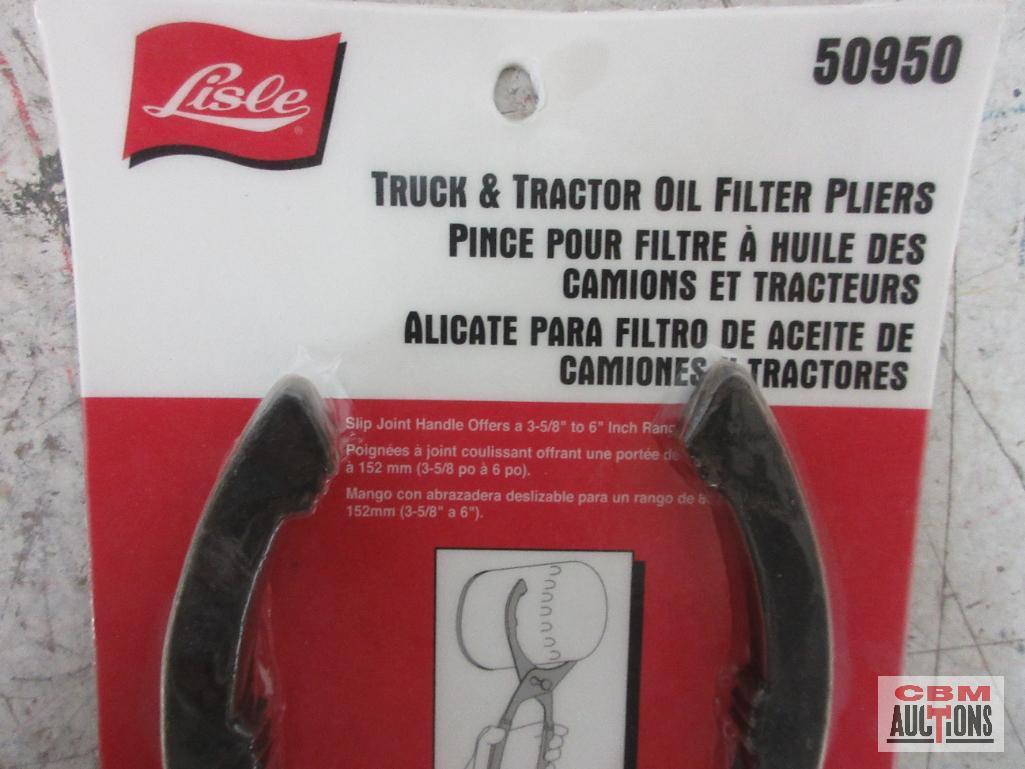 Lisle 50750 Oil Filter Pliers Lisle 50950 Truck & Tractor Oil Filter Pliers