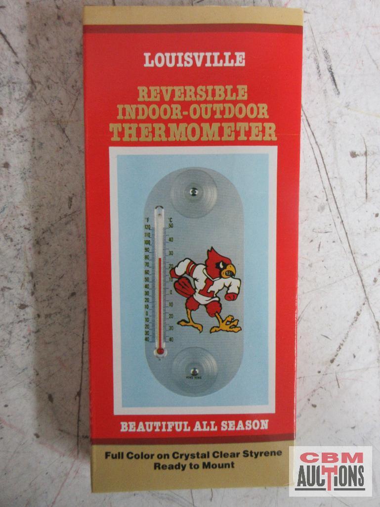 Louisville Cardinal Reversible Indoor-Outdoor Thermometers -...Box of 12 Individually Packaged