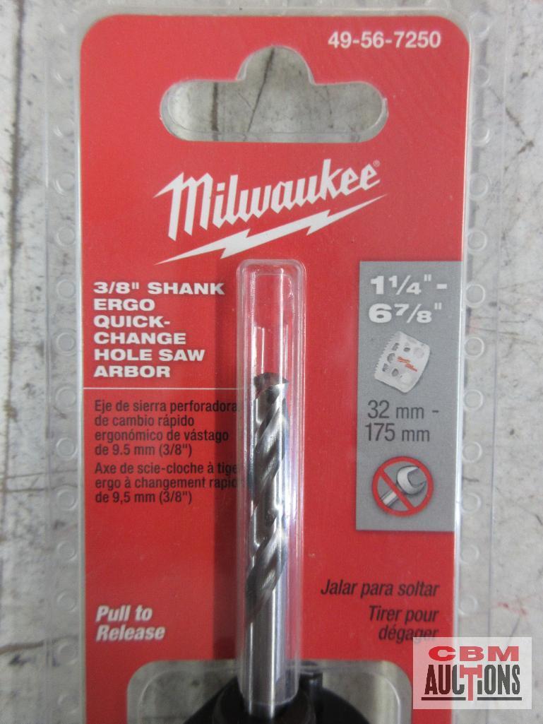 Milwaukee 49-56-6950 1/4" Shank Small Hole Saw Arbor 9/16" to 1- 3/16", Set of 2 Milwaukee