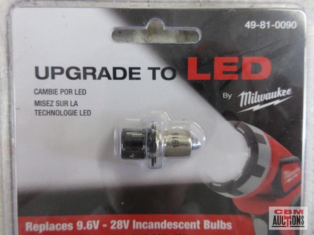 Milwaukee 49-81-0090 Upgrade to LED, Replaces 9.6V -28V Incandescent Bulbs... Milwaukee 49-66-4563 5