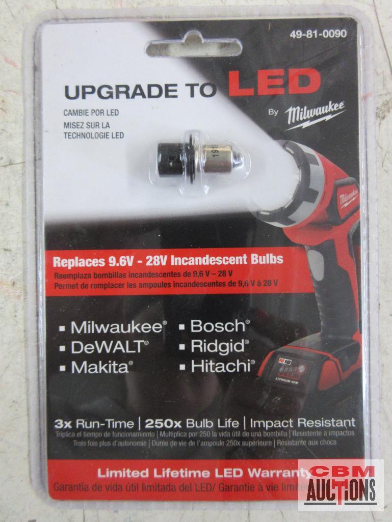 Milwaukee 49-81-0090 Upgrade to LED, Replaces 9.6V -28V Incandescent Bulbs Milwaukee 49-66-4563 5pc