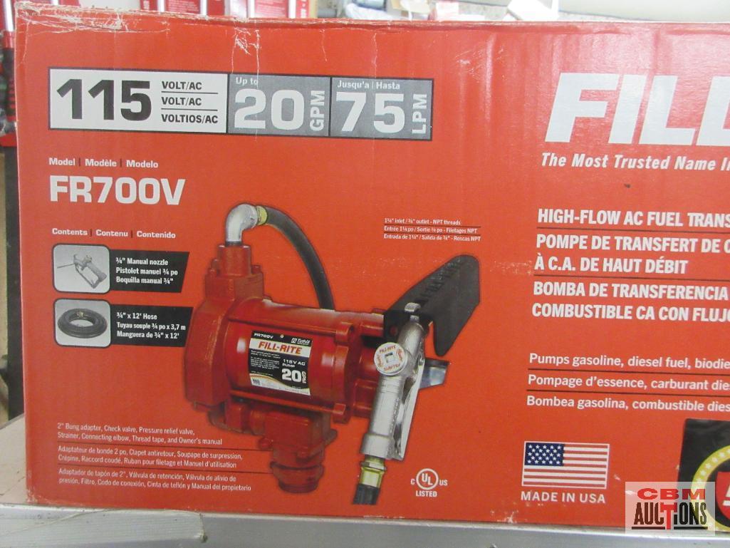 Fill-Rite FR700V High Flow AC Fuel Transfer Pump 115Volts, 20GPM