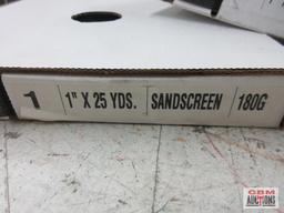 Mesh Screen 1-1/2" x 25yds, 180 Grit... Sandscreen 1" x 25yds, 180 Grit