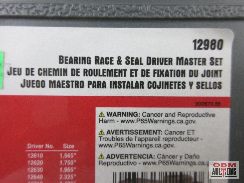Lisle 12980 Bearing Race & Seal Driver Master Set w/ Molded Storage Case...