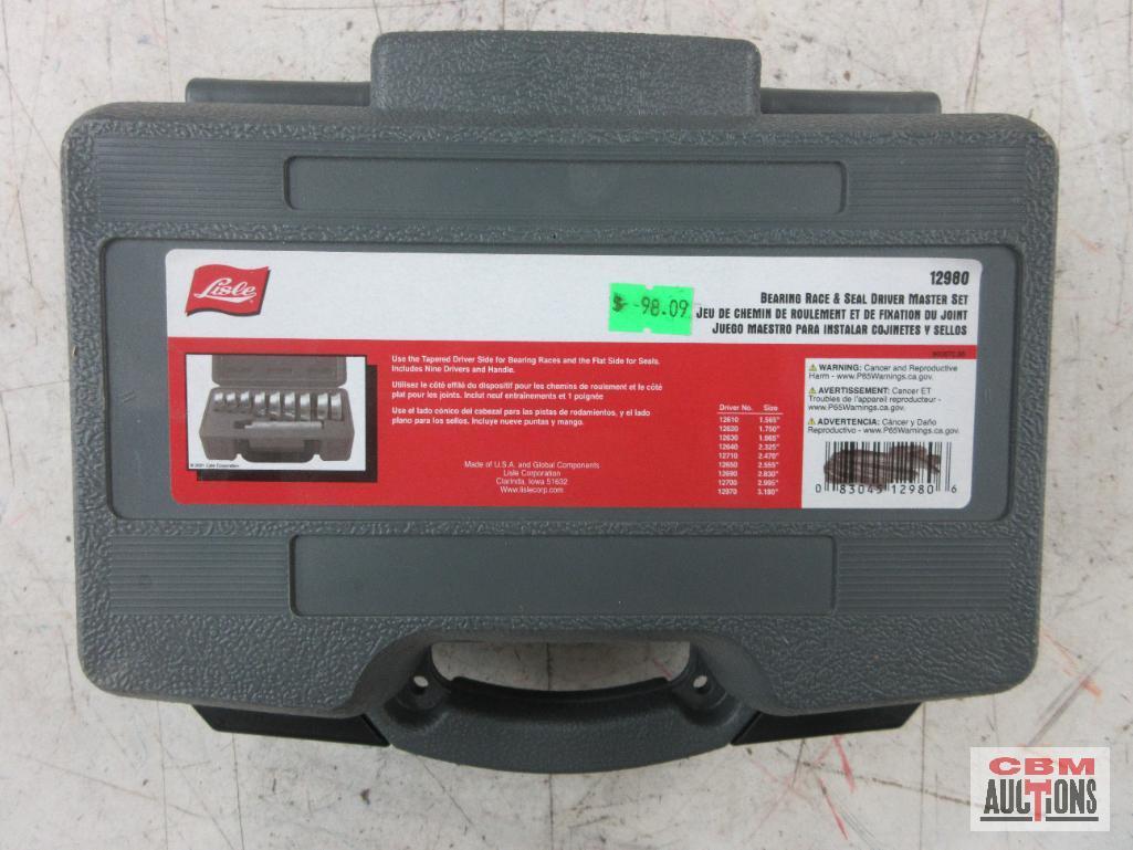 Lisle 12980 Bearing Race & Seal Driver Master Set w/ Molded Storage Case...