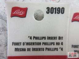 Lisle 30180 #2 Phillips Insert Bit Lisle 30190 #4 Phillips Insert Bit - Set of 2 Lisle 29630 #1