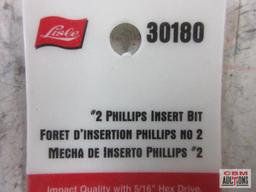 Lisle 29550#3 Phillips Insert Lisle 30180 #2 Phillips Insert Bit Lisle 30190 #4 Phillips Insert Bit