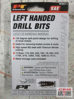 PT Performane Tool W9011 SAE Left Handed Drill BIts 1/16"-1/4"