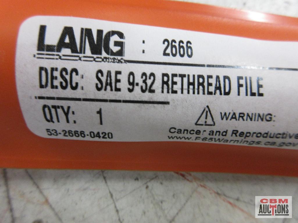 Lang Tools 2670 MM Rethread File... Lang Tools 2666 SAE 9-32 Rethread File...