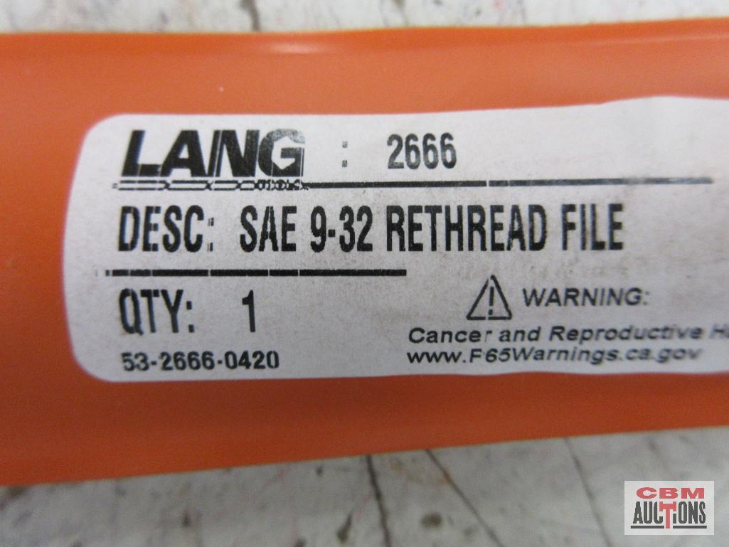 Lang Tools 2670 MM Rethread File Lang Tools 2666 SAE 9-32 Rethread File Lang Tools 2665 SAE 11-24