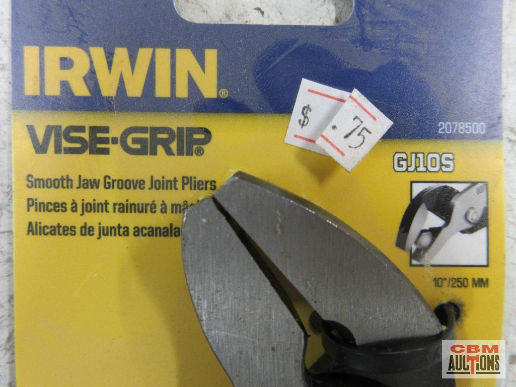 Irwin IRHT82240 10" Smooth/ Soft Jaw Pliers Irwin 2078500 GJ10S Smooth Jaw Groove Joint Pliers