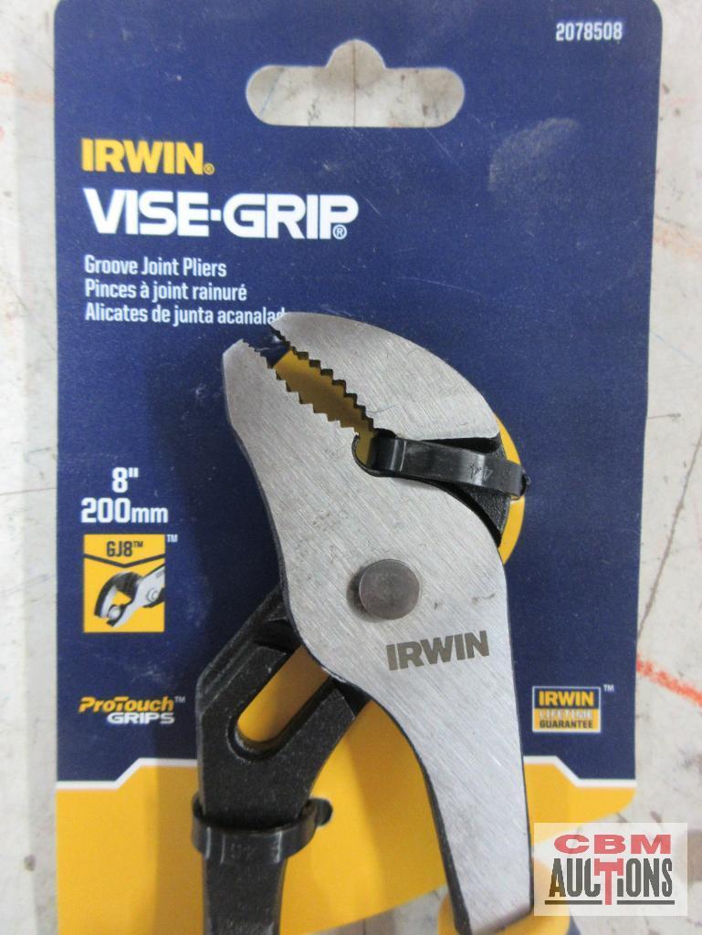 Irwin Vise-Grip 208508 8" Groove Joint Pliers Irwin Vise-Grip 29 7RR 7" Straight Jaw Locking Pliers.