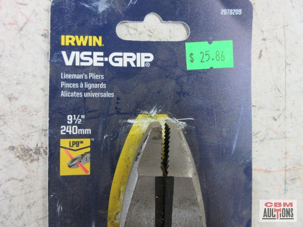 Irwin Vise-Grip 2078307 7" Diagonal Cutting Pliers Irwin Vise-Grip 2078209 9-1/2" Lineman's Pliers .