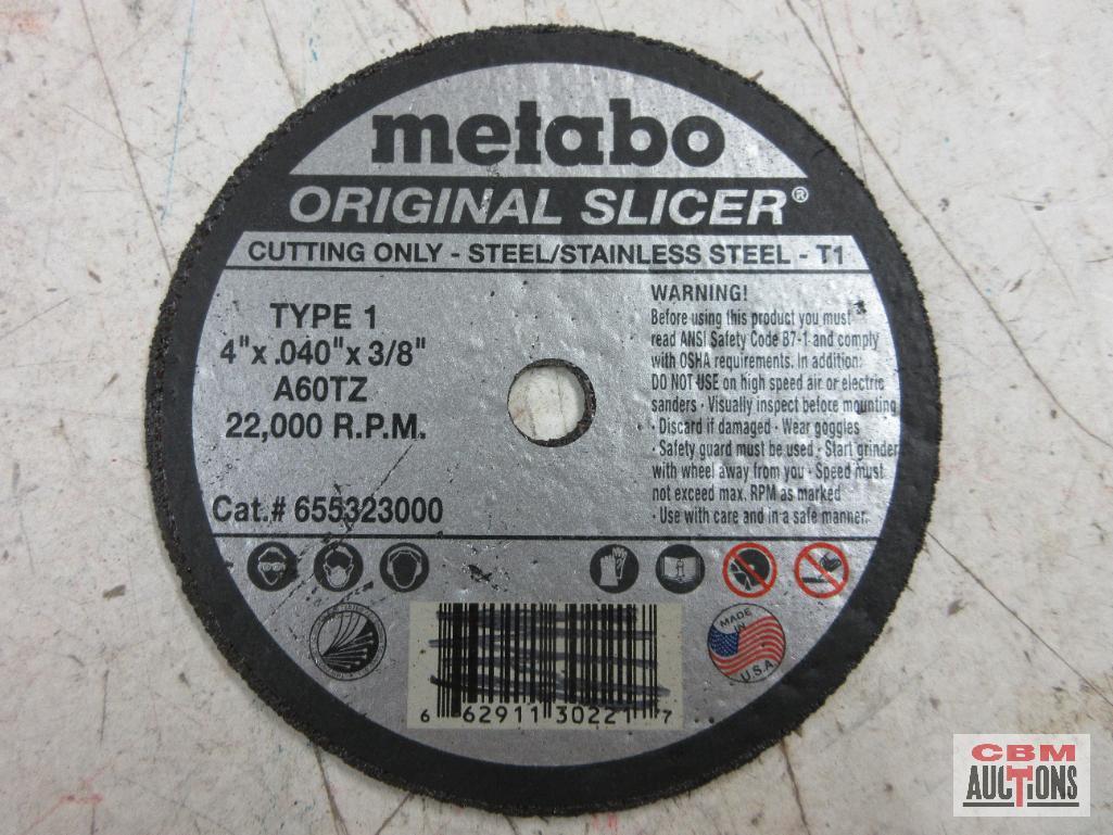 Metabo 65532300 A60 TZ Cutting - Type-1 4" x .040' x 3/8" Stainless Steel Cutting Wheels- 50 (+/-)