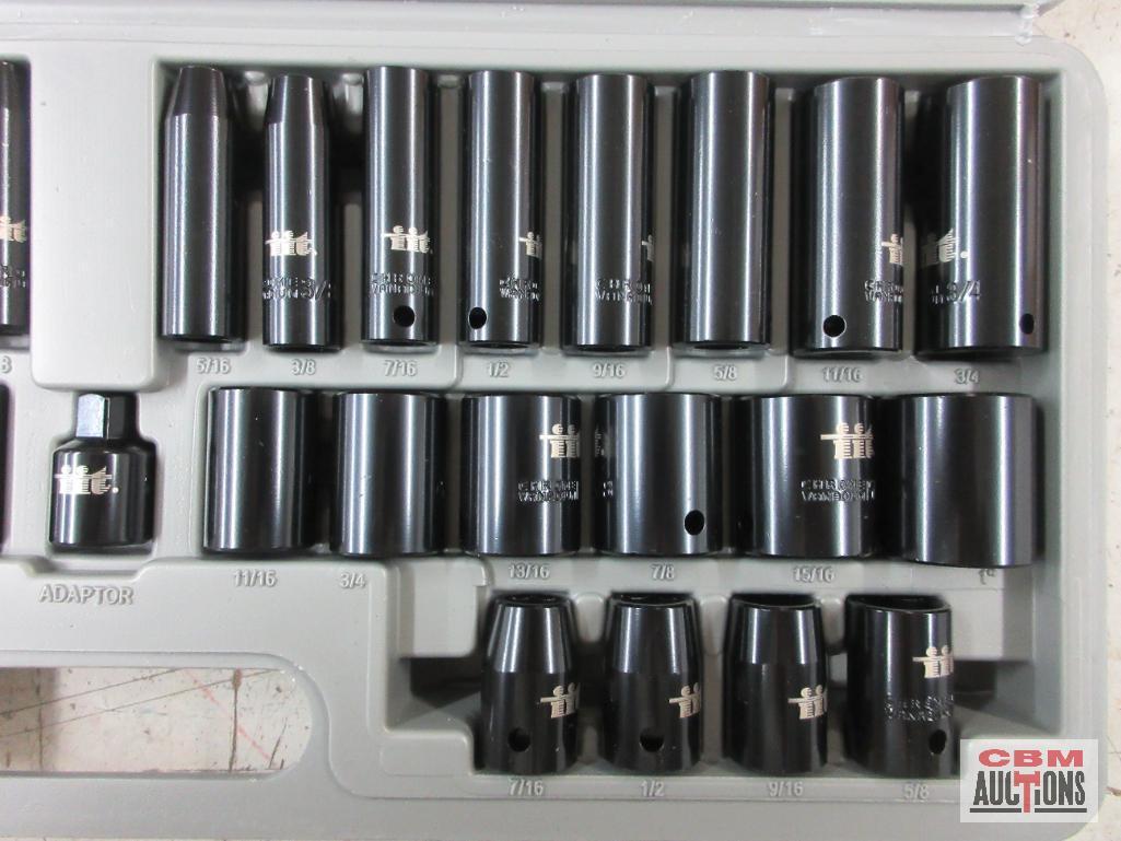 IIT 37pc 3/8" & 1/2" Drive Impact Socket Set w/ Molded Storage Case... 3/8" Drive Deep Metric 8mm -