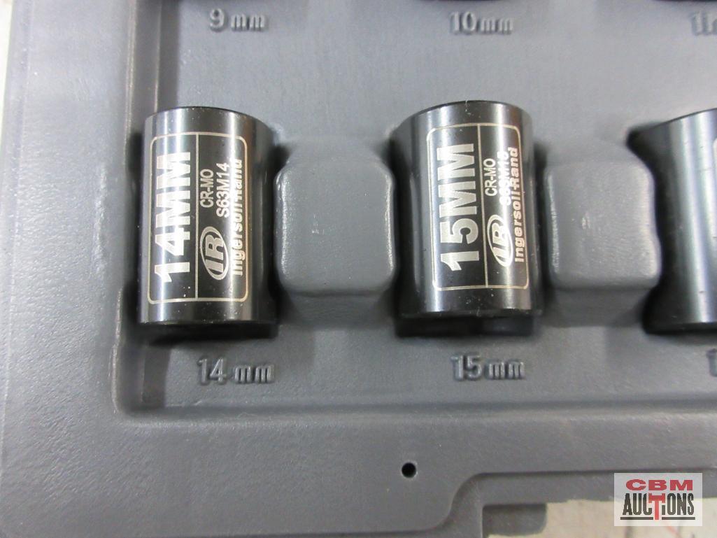 IR Ingersoll Rand SK3M8 8pc 3/8" Metric Impact...Socket Set (9mm - 19mm) w/ Molded Storage Case...