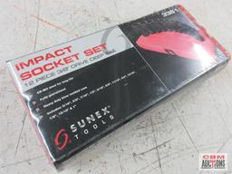 Sunex Tool 3361 12 pc 3/8" Drive SAE Deep Impact Socket Set (5/16" to 1") w/ Molded Storage Case...
