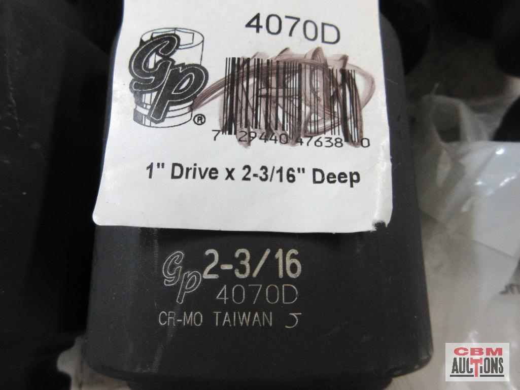 Grey Pneumatic 6pc 1" Drive Impact Socket Set... Sizes: 2-5/16" 2-7/16" 2-3/8" 2-1/8"... 2-1/16" ...