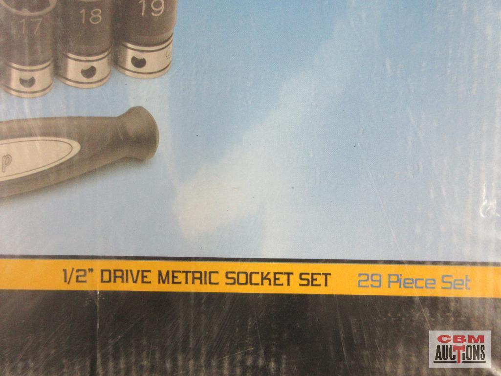 Grey Pneumatic 82629M 29pc 1/2" Drive Standard Length Metric Socket Set (10mm to 36mm)... w/ Molded