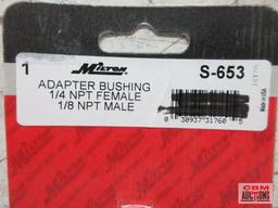 Milton S653 Adapter Bushing 1/4" NPT Female 1*/8" NPT Male Milton S-657 Swivel Hose Fitting