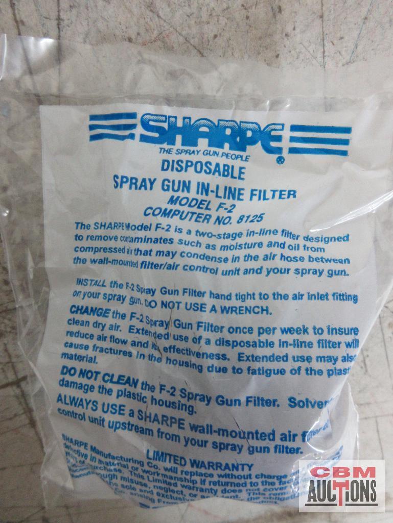 Sharpe 8125... Disposable In-Line F-2 Spray Gun Filter - Tub of 25 (+/-)