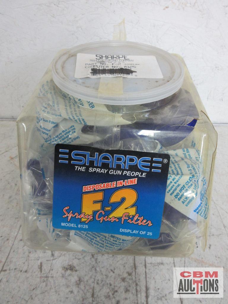Sharpe 8125 Disposable In-Line F-2 Spray Gun Filter - Tub of 25 (+/-)