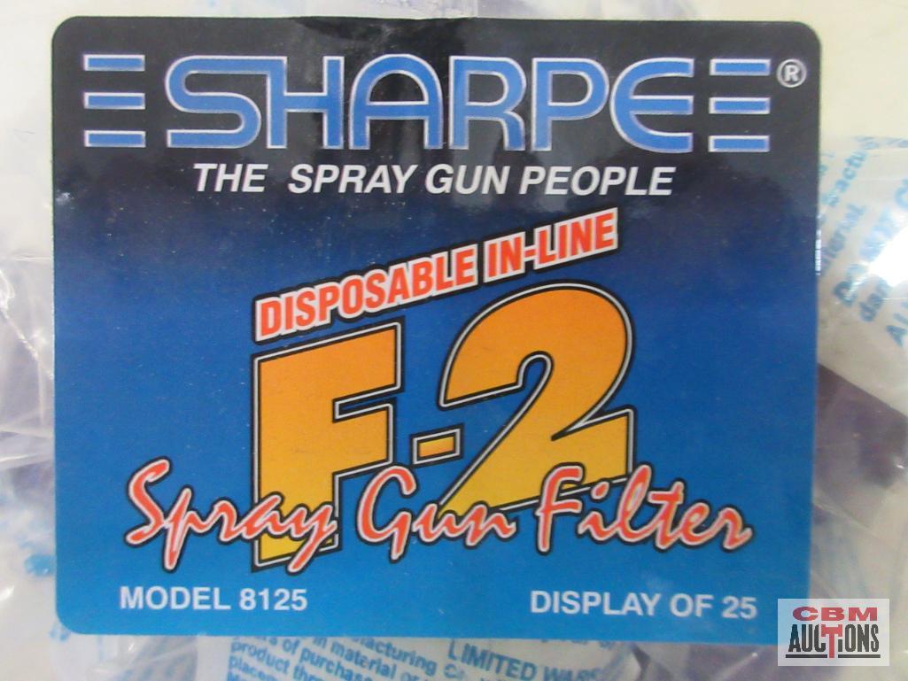 Sharpe 8125 Disposable In-Line F-2 Spray Gun Filter - Tub of 25 (+/-)