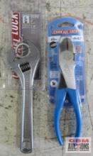 Channellock 447 8" Curved Diagonal Cutting Pliers Channellock 808W 8" Adjustable Wrench