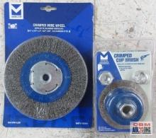 Mercer Abrasives 188020 Crimped Cup Brush 2-3/4" x (5/8" -11, M10 x 1.25, M10 x 1.5) .020 Stainless