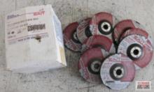 United Abrasives 20013 Depressed Center Grinding Wheels, 4" x 1/4" x 5/8", A24R, Metal, T27 - Set of