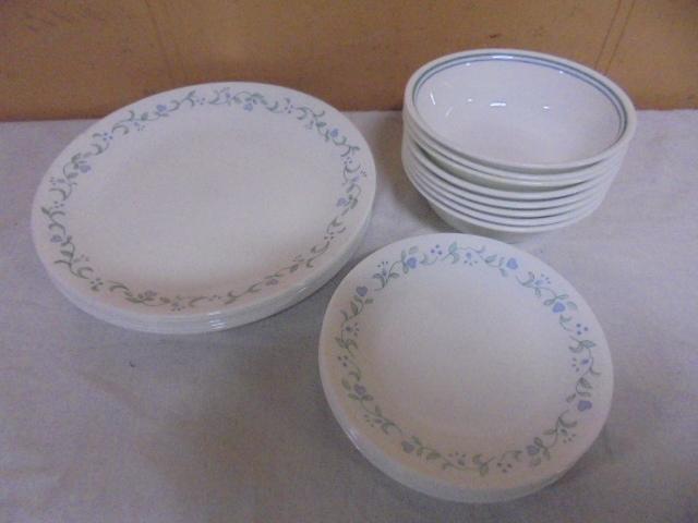 Place Setting For 8 Corelle Dishes