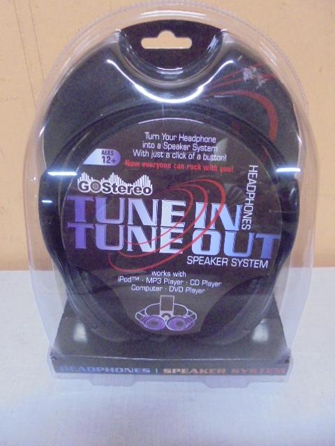 Go Stereo Tune in Tune Out Speaker System Headphones