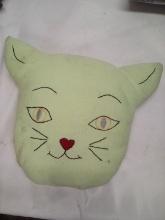 Green Cat Face plush