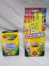 Washable Crayons and scented color pencils