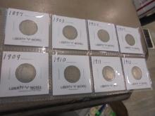 Group of (8) Liberty "V" Nickels