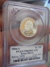 2004 S Mint Silver Proof Iowa Statehood Quarter