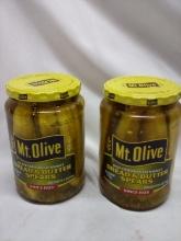 Mt Olive Bread and Butter pickle Spears, x2 jar