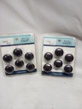 Simple Stylings Black Finish Knobs. Qty 2- 6 Packs.
